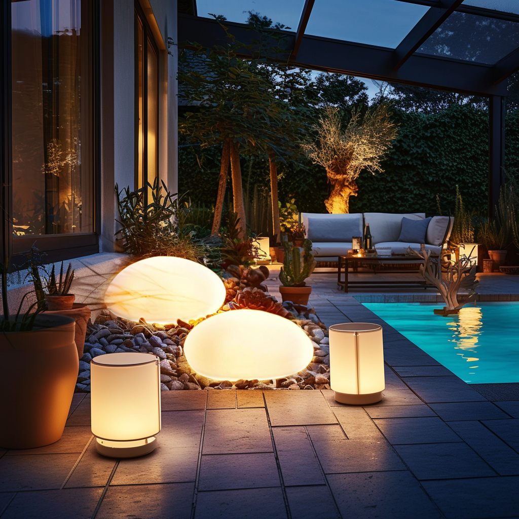 Outdoor Solar Cobblestone Lawn Light-4