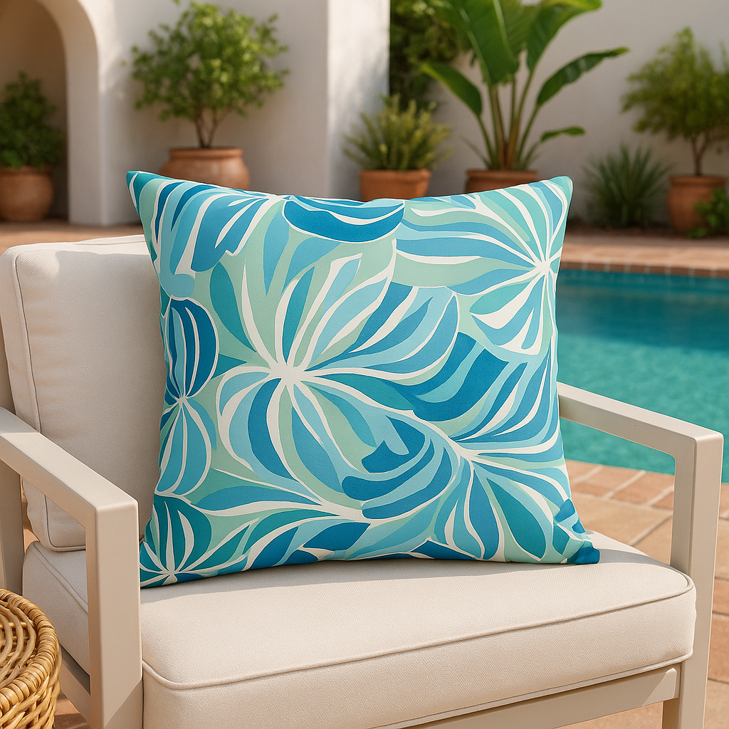 Seafoam Canopy Outdoor Throw Pillow