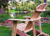 Thumbnail for Unstained Knotted Cedar 4-Position Adjustable Reclining Adirondack Chair