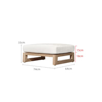 Thumbnail for Sebastian Teak Ottoman Sofa-1